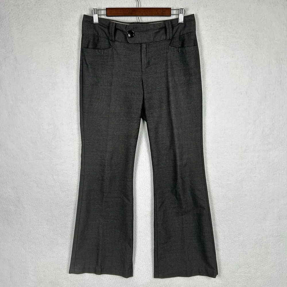Banana Republic Martin Fit Dress Pants Slacks Gray Women Sz 6 Career Wool Blend‎